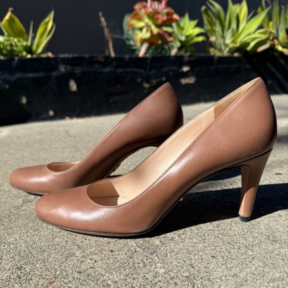 Prada mocha heels.